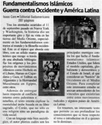Fundamentalismos Islámicos guerra contra Occidente y América Latina.