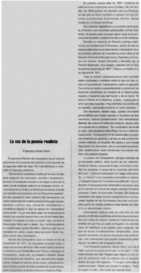 La voz de la poesía realista