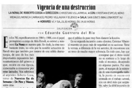 Vigencia de una destrucción