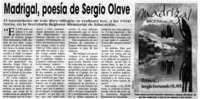 Madrigal, poesía de Sergio Olave.