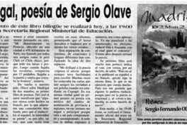 Madrigal, poesía de Sergio Olave.