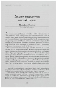 Los santos inocentes como novela del devenir