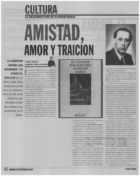 Amistad, amor y traición