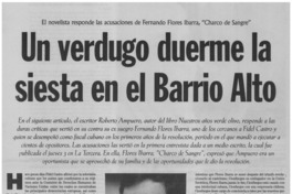 Un verdugo duerme la siesta en el Barrio Alto.