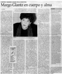 Margo Glantz en cuerpo y alma libertad y madurez ganada por la escritura