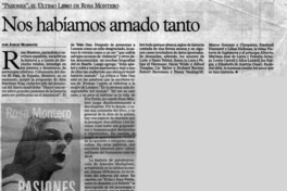 Nos habíamos amado tanto