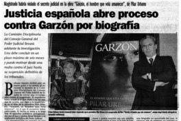 Justicia española abre proceso contra Garzón por biografía.