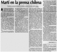 Martí en la prensa chilena