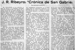 J. R. Ribeyro : "Crónica de San Gabriel"