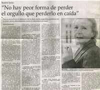 "No hay peor forma de perder el orgullo que perderlo en caída"