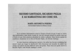 Silvano Santiago, Ricardo Piglia e as narrativas do cone sul