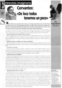 Cervantes: "De loco todos tenemos un poco"