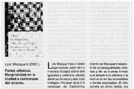 Parias urbanos. Marginalidad en la ciudad a comienzos del milenio