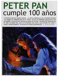 Peter Pan cunple 100 años