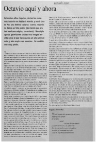 Octavio aquí y ahora