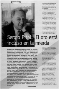 Sergio Pitol, el oro está incluso en la mierda