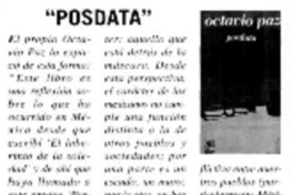 "Posdata"