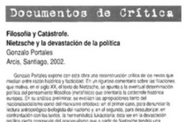 Filosofía y catástrofe Nietzsche y la devastación de la política