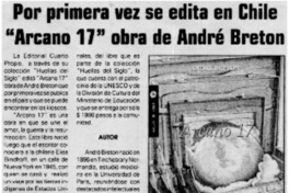 Por primera vez se edita en Chile "Arcano 17" obra de André Breton