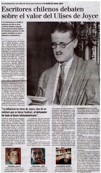 Escritores chilenos debaten sobre el valor del Ulises de Joyce