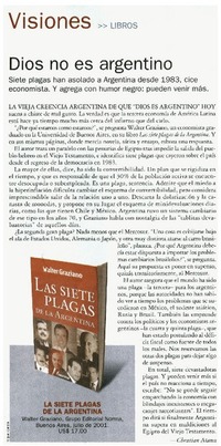 Dios no es argentino