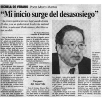 Mi iniciio surge del desasosiego"