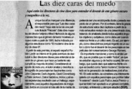 Las diez caras del miedo