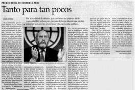 Tanto para tan pocos
