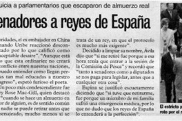 Feo desaire de senadores a reyes de España