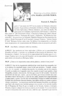 Entrevista a la artista plástica