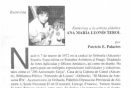 Entrevista a la artista plástica