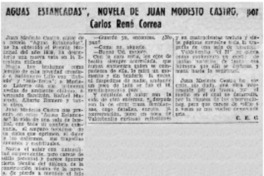 Aguas estancadas", novela por Juan Modesto Castro