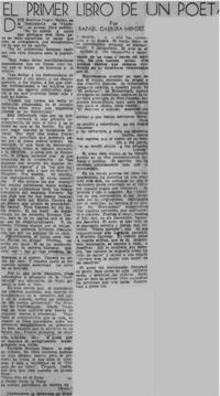 El primer libro de un poeta