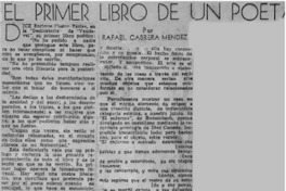 El primer libro de un poeta
