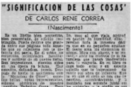 Significación de las cosas"