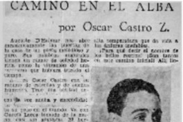 Camino en el alba por Oscar Castro Z.