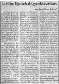 La íntima lejanía de dos grandes escritores