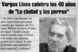 Vargas Llosa celebra los 40 años de "La ciudad y los perros"
