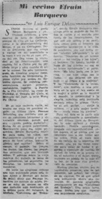 Mi vecino Efraín Barquero