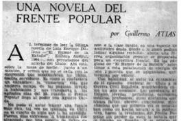 Una novela del frente popular