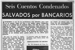 Seis cuentos condenados salvados por bancarios.