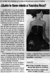 Quién le tiene miedo a Yasmina Reza?