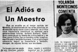 El Adiòs a un maestro
