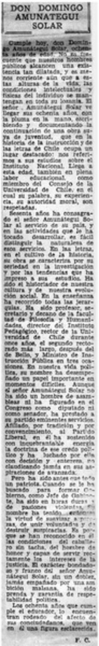 Don Domingo Amunategui Solar