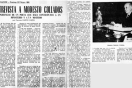 Entrevista a Modestos Collados