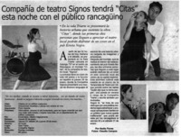 Compañía de teatro Signos tendrá "" esta noche con el público rancagüino