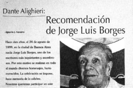 Dante Alighieri, recomendación de Jorge Luis Borges