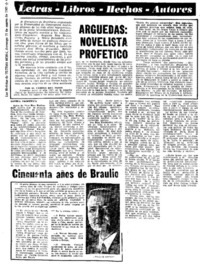 Arguedas: novelista profético.
