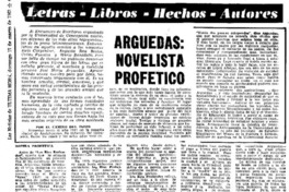 Arguedas: novelista profético.