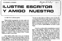 Ilustre escritor y amigo nuestro